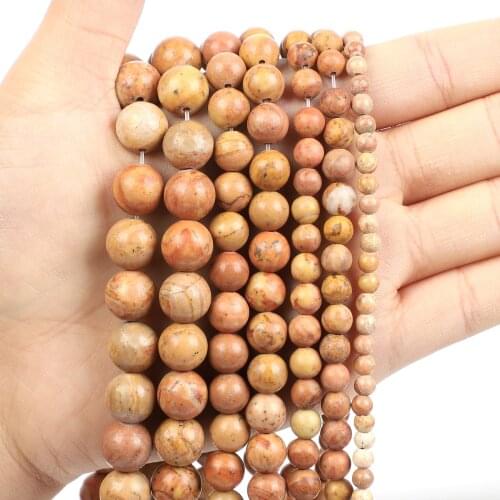 Natural Stone Beads Rainbow Stone Charm Round Loose Beads for Jewelry Making Needlework DIY Bracelet Strand 4-12 MM