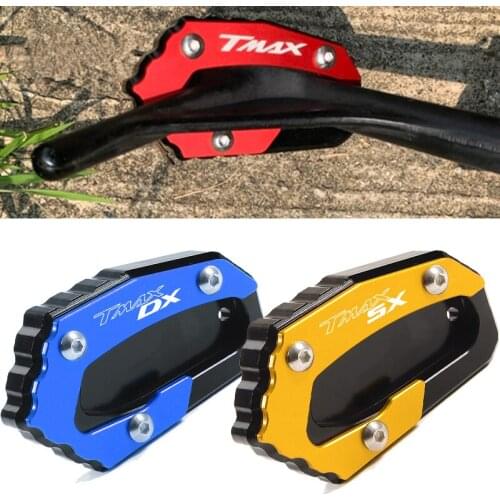 CNC Aluminum Motorcycle Side Stand Enlarger Kickstand Enlarge Plate New For Yamaha T-MAX TMAX 530 SX DX TMAX530 2017 2018 2019