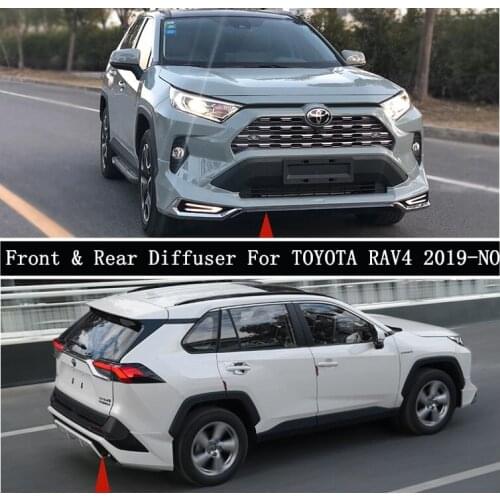 For TOYOTA RAV4 RAV 4 2019 2020 2021 Front & Rear Bumper Diffuser Lip Spoilers Carry LED High Quality PP Auto Accessories