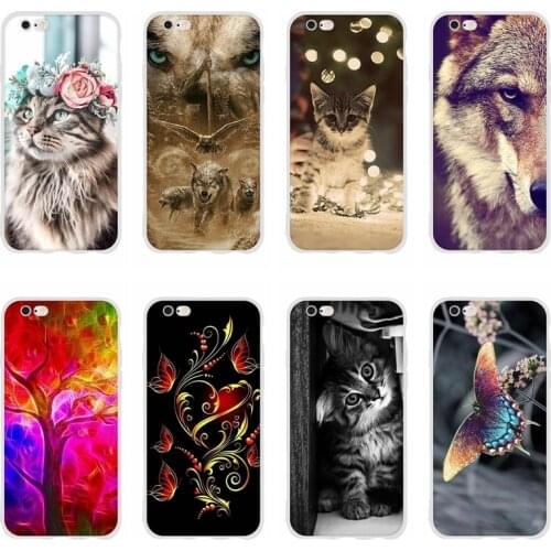 For Apple iPhone 5 5s SE Case Soft Silicone Cover For iPhone 6 6s TPU Cartoon Phone Cases For Fundas iPhone 6 Cover Back Shells