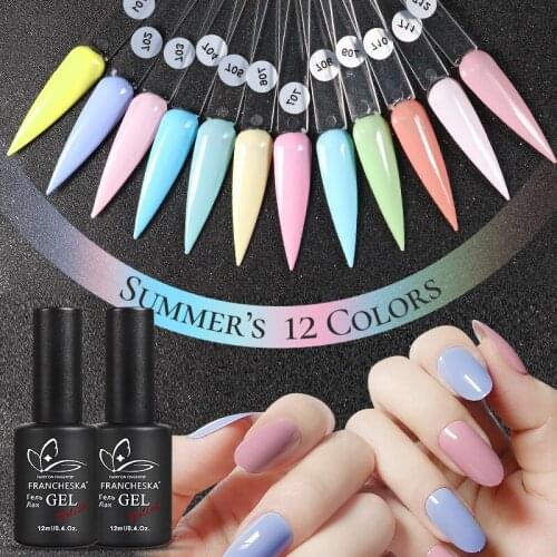 12ml Gel Nail Polish Hybrid Varnishes Primer Semi Permanent Design Top Base For Nails Art Manicure Gel Matt Effect Nail Glue