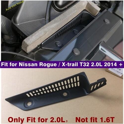 Lapetus Engine Warehouse Air Intake Vent Frame Protection Cover Kit Fit For Nissan Rogue / X-trail X trail 2014 - 2020 Black