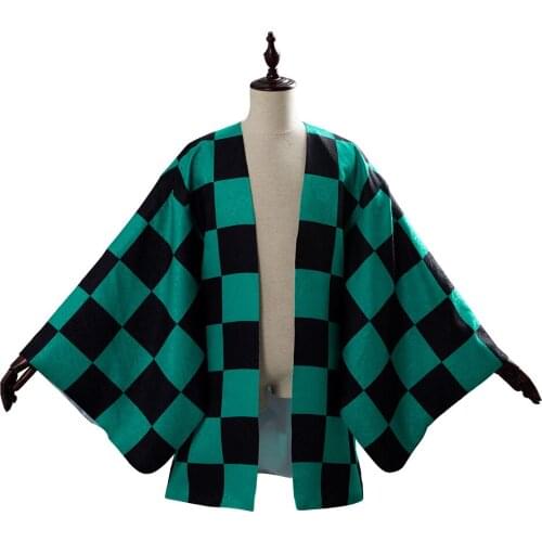 Demon Slayer: Kimetsu no Yaiba Cosplay Costume Kamado Tanjirou Costume Outfit Coat Top Only