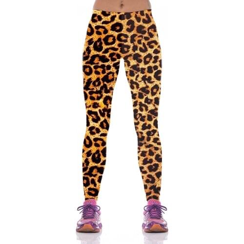 OGKB Animal Leggings Women Leopard Print Sports Gothic Trousers Art Stretch 3d Printing Women Leggings Fitness