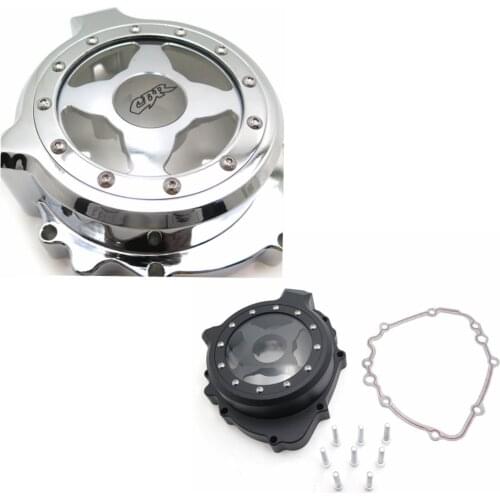 Left Engine Stator Cover See Through For Honda CBR 600RR 03-06 Black Aftermarket Free Shipping Motorcycle Part 2003 2004 2005