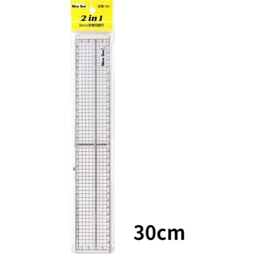 30cm Fixed Ruler Metal Stainless Steel Edge Patchwork Measuring And Cutting Manual Ruler Is Not Easy To Cut And Deform