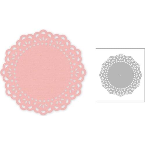2020 New Round Pattern Lace Embossing Metal Cutting Dies For Decoration Album Greeting Card Paper Scrapbooking Making No Stamps