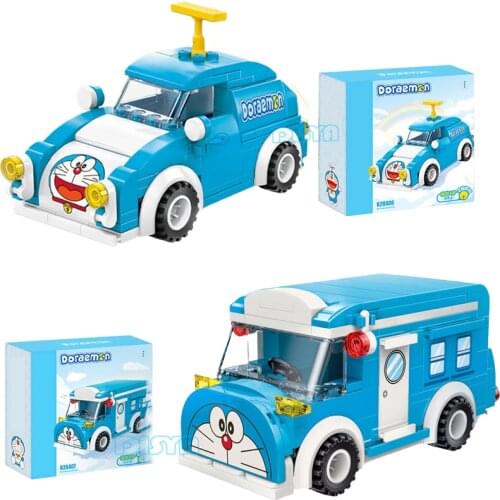 2021 NEW Doraemon Car Series Bus Car Building Blocks Christmas gifts Educational Toys Birthday Gifts for Children