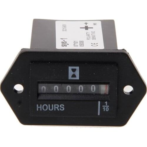 New DC10V-80V Generator Sealed Hour Meter Counter For Boats Trucks Tractors Cars