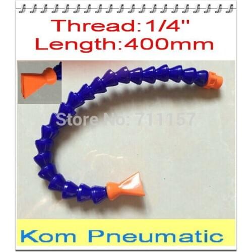 40CM Plastic Flexible Water Oil Coolant Pipe Hose 1/4" Thread,Flat Nozzle , Adjustable Cool Tube