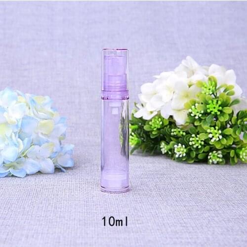 Portable 10 pcs/lot 5ml/10ml Empty Airless Bottle Plastic Treatment Pump Travel Cosmetic Lotion Bottle Skin Care Makeup Tools