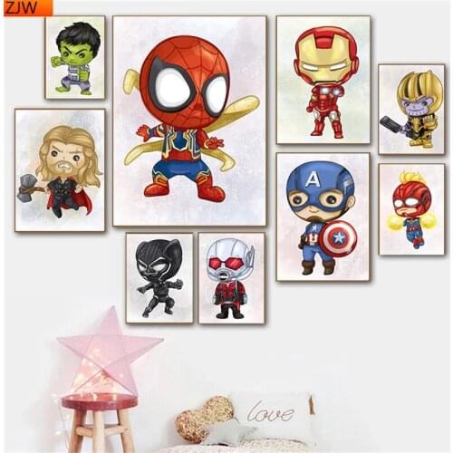 Q Version of Marvel Superhero Diamond Painting New Product 5D Diamond Embroidery Full Cross Stitch Kits for Home Decor