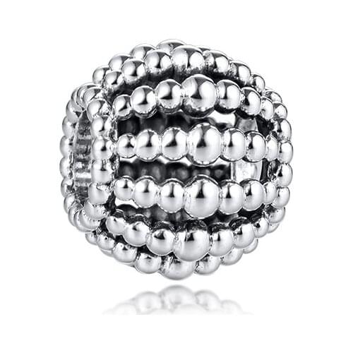 CKK Beaded Openwork Charms 925 Original Fit Pandora Bracelet Sterling Silver Charm Beads for Jewelry Making Bead kralen berloque