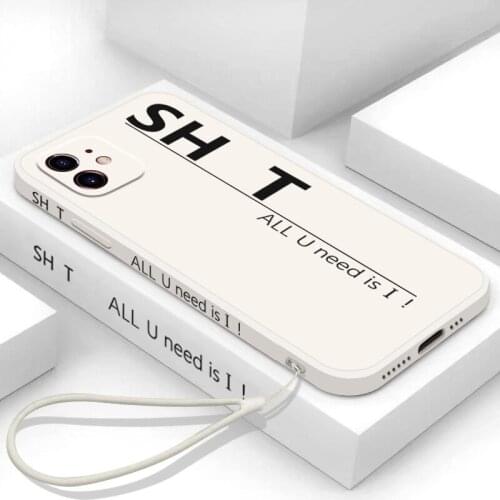 PINZHENG Simple Letters Mobile Phone Case For iPhone X XR XS 11 12 Pro Max Silicone Phone Protective Cover For 7 8 Plus Cases