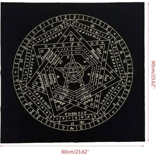 Tarot Card Tablecloth Sigils of Elohim Mysterious Divination Altar Velvet Cloth XXUF