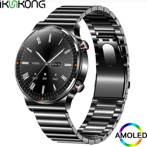2021 New REX GT AMOLED Screen Smart Watch Men Always-on Display Music Playback Bluetooth Call Waterproof Heart Rate Smartwatch