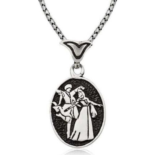 Tevuli 925 Sterling Silver Circassian Men Necklace