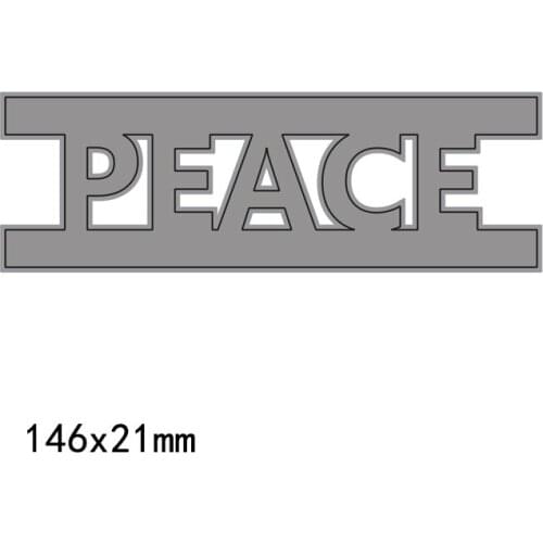Letters peace Cutting Dies peace pattern For DIY Scrapbooking Embossing Photo Album Paper party festival manual Cards