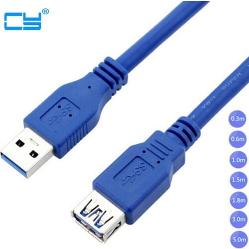 USB 3.0 A Male AM to USB 3.0 A Female AF USB3.0 Extension Cable 0.3m 0.6m 1m 1.5m 1.8m 3m 5m 1ft 2ft 3ft 5ft 6ft 10ft 3 5 Meters