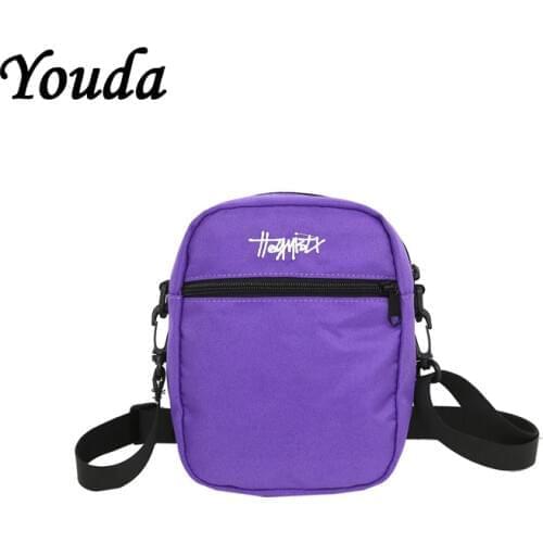 Youda Women Casual Simple Messenger Bag Hip Hop Style Ladies Handbags Mini Shoulder Bags Couple Phone Pouch Girls Classic Tote