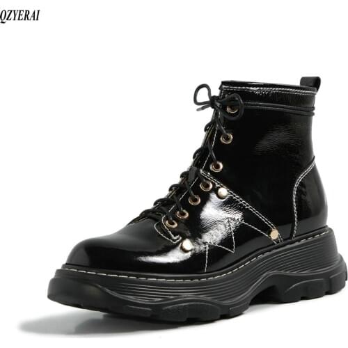 Womens boots Genuine leather With short boots Recreational money Work boots Womens shoes Black white