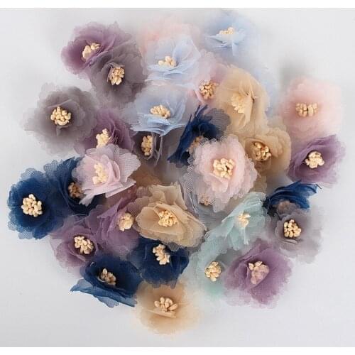 1PC DIY Handmade Dress Corset Clothes Artificial Fake Flowers Hair Head Accessories Wedding Party Decoration Flowers Plant