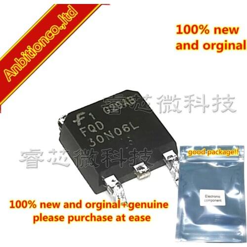 10pcs 100% new and orginal FQD30N06L 30A 60V TO252 FQD30N06LTM 60V LOGIC N-Channel MOSFET in stock