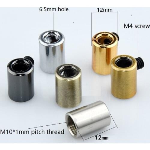 10pieces/lot D12*H12mm M10 thread wire lock metal cable grips Cable Glands Connectors with M4 screw cable strain relief