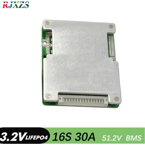 16S 30A lifepo4 48V 26650 18650 BMS PCM 16s battery protection board bms 16s with balancing for lifepo4 battery cell pack