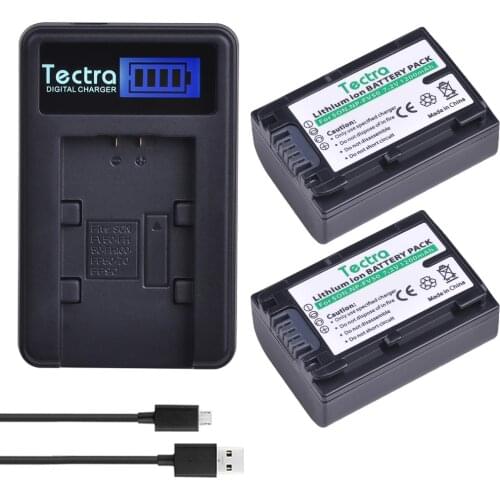 2Pcs NP-FV50 NPFV50 Camera Battery& Charger for Sony NPFV30 NPFV70 NPFV100 HDR CX390 PJ510 820E 790E 660E XR260 CX700E PJ50E