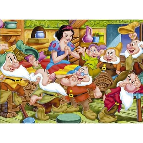 Disney Full Square Round DIY 5D Diamond Painting Cartoon Seven Dwarfs Diamond Embroidery Cross Stitch Kits Mosaic Home Decor