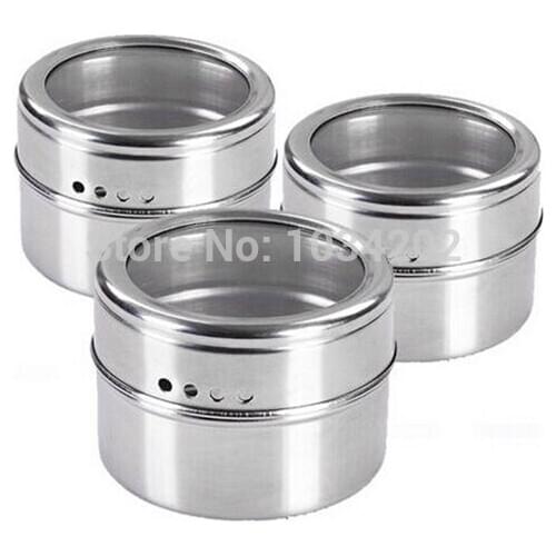 DHL Free shipping 100pcs/lot Magical magnetic Stainless steel spice jar monosexuality tank sauce pot seasoning bottle