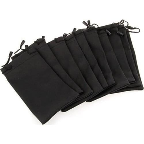 10 Pcs Durable Sunglasses Eyeglasses Protective Soft Cloth Pouch Drawstring Bag Sunglasses Holder Bag