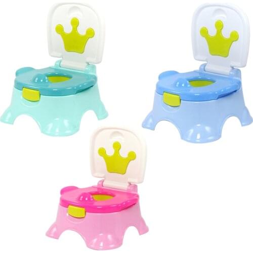 Baby Cartoon Crown Training Toilet Potty Girl Boys Travel Carrying Urinal Pee Toilet Trainer Penico Babies Girl Bathroom Urinal