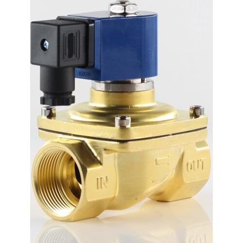 DC 24V,AC 220V 110V 24V,SMS Large diameter Direct Acting Normally Closed Solenoid Valve,brass Water air valves,G3/8" to G2"