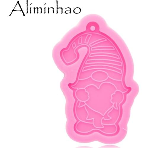 DY0911 Glossy ORIGINAL GNOME with heart Silicone Molds, Resin Crafting Mold , Silicon Mould for Epoxy Jewellery Making