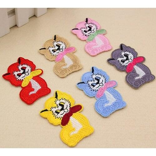 GUGUTREE embroidery buttlefly patches animal patches badges applique patches for clothing XW-103