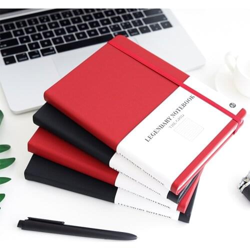 Classic A5 Squared Hard Cover Grid Elastic Band Notebook Journal