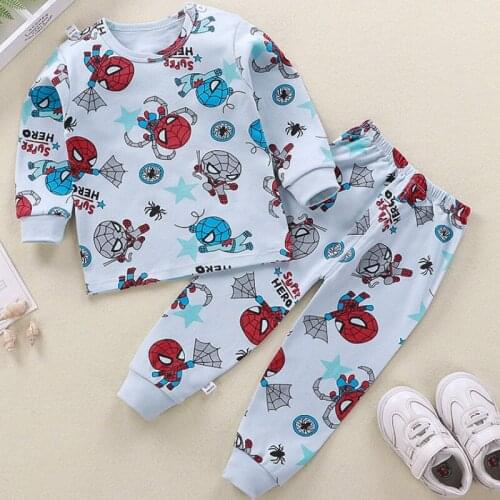 0-2year Baby Clothes Set 2021 Winter Cotton Newborn Baby Boys Girls Clothes 2PCS Baby Pajamas Unisex Kids Clothing Sets