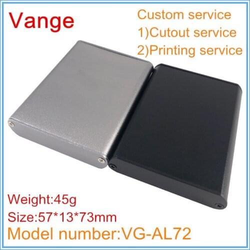 1pcs/lot cases for electronics 57*13*73mm 6063-T5 aluminum project boxes housing for digital audio product