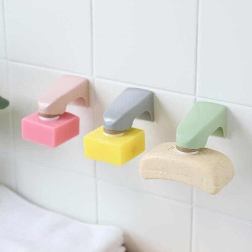 Creative Magnetic Soap Holder Elegent Tool Rustproof Sponge Holder Dish Holder Soap Dish for Bathroom