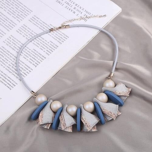 Summer 2020 Jewelery Fashion Fabric Resin Beads Pendant Necklace Womens Jewelry and Accessories Opal Charms Luxury Designer Goth