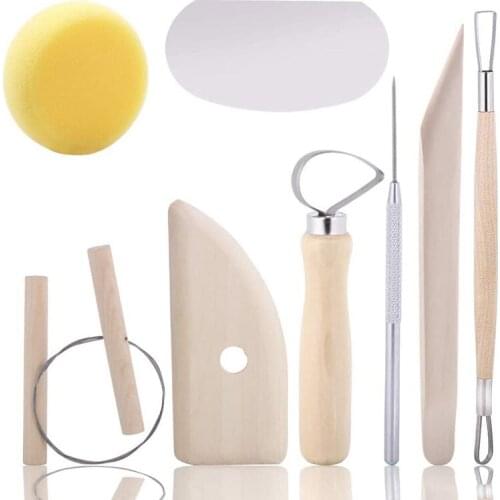 8 Pieces Pottery Tools and Clay Sculpting Tool Set for Pottery Modeling, Smoothing