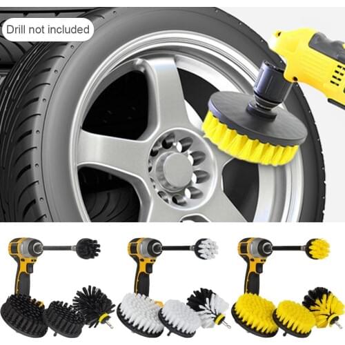 5 PCS Drill Brush Scrub Kit Motorcycle Accessories with Extension Rod for Car Cleaning All Purpose Cleaner Cleaning Brush Set