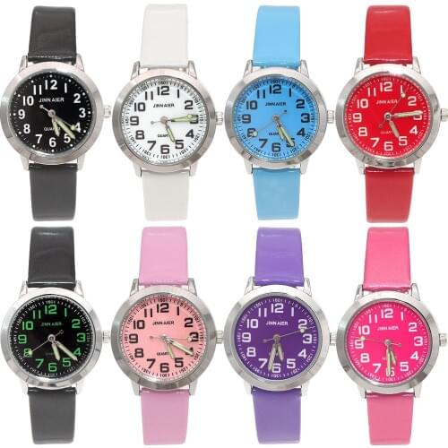 50pcs /Lot Mixed Bulk Cute Boy Girls Watch Girl Kids Children Gift Fabric Strap Tutor Student Wristwatch Child Gift