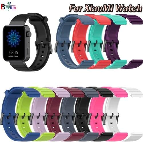 Silicone Band Strap For XiaoMi Mi Watch Original SmartBand sport WristBand For XiaoMi Watchstrap Bracelet Replacement Belt