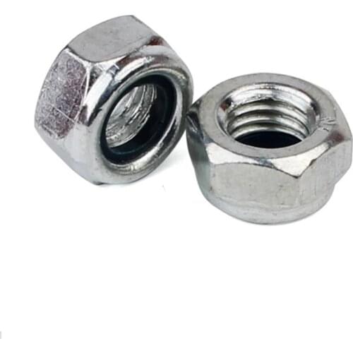20/50/100pcs Self-locking Hex Nuts Sharp Remachables Big Nuts DIN985 M1.2 M1.4 M1.6 M2 M2.5 M3 M4 M5 M6 M8 Galvanized Locknut