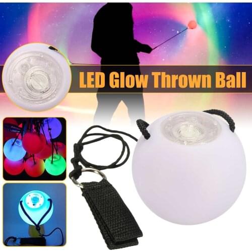 2PCS Belly Dance Balls RGB Glow LED POI Thrown Balls For Belly Dance Hand Props Stage Performance Accessories LED POI
