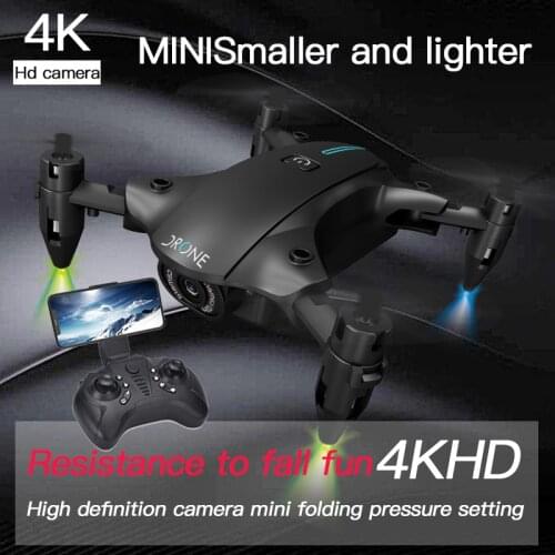Mini Folding 4K HD RC Drone Fixed Height Hold WiFi Transmission FPV APP Control Gesture Selfie Trajectory Flight Quadcopter Toy