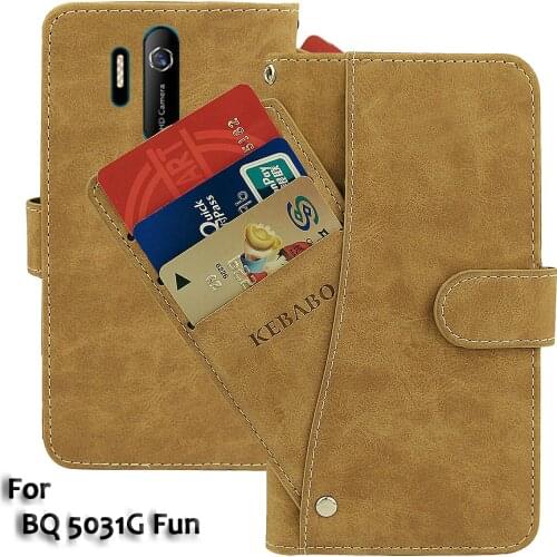 Vintage Leather Wallet BQ 5031G Fun Case 5" Flip Luxury Card Slots Cover Magnet Phone Protective Cases Bags